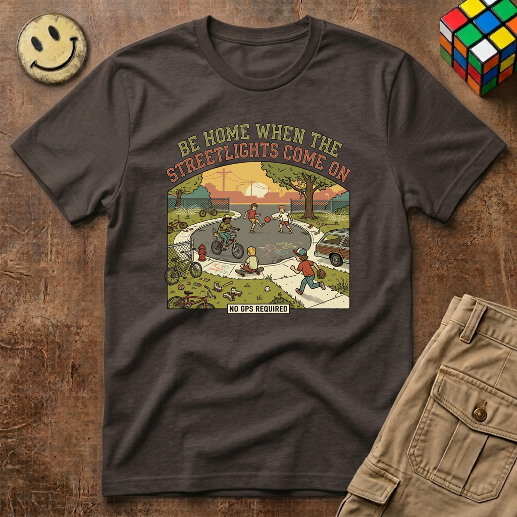 Be Home When Streetlights Come On No GPS T-Shirt
