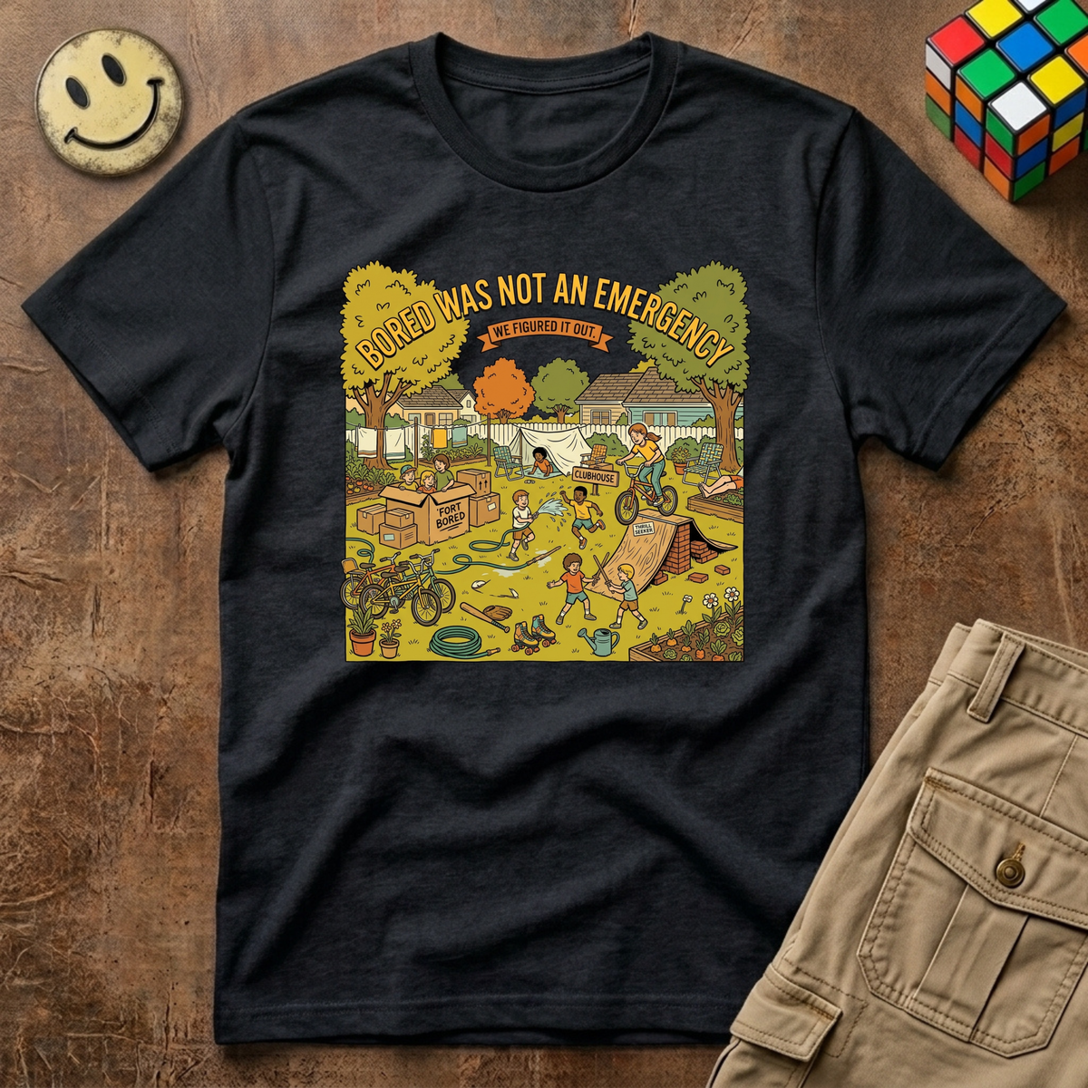 Bored Was Not An Emergency Backyard T-Shirt