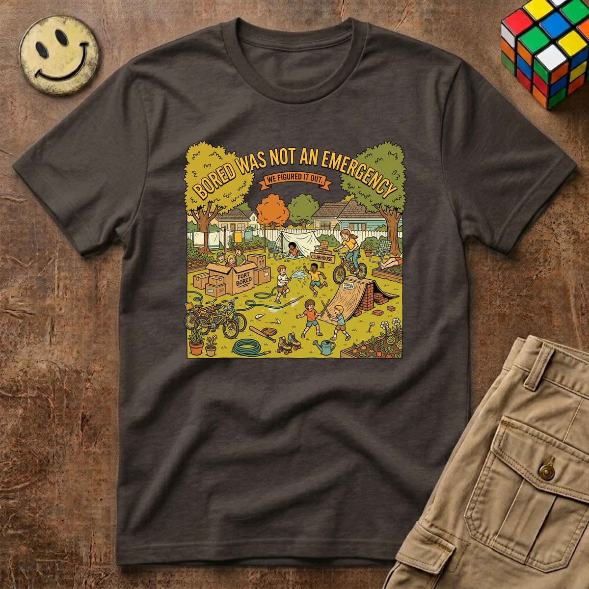 Bored Was Not An Emergency Backyard T-Shirt