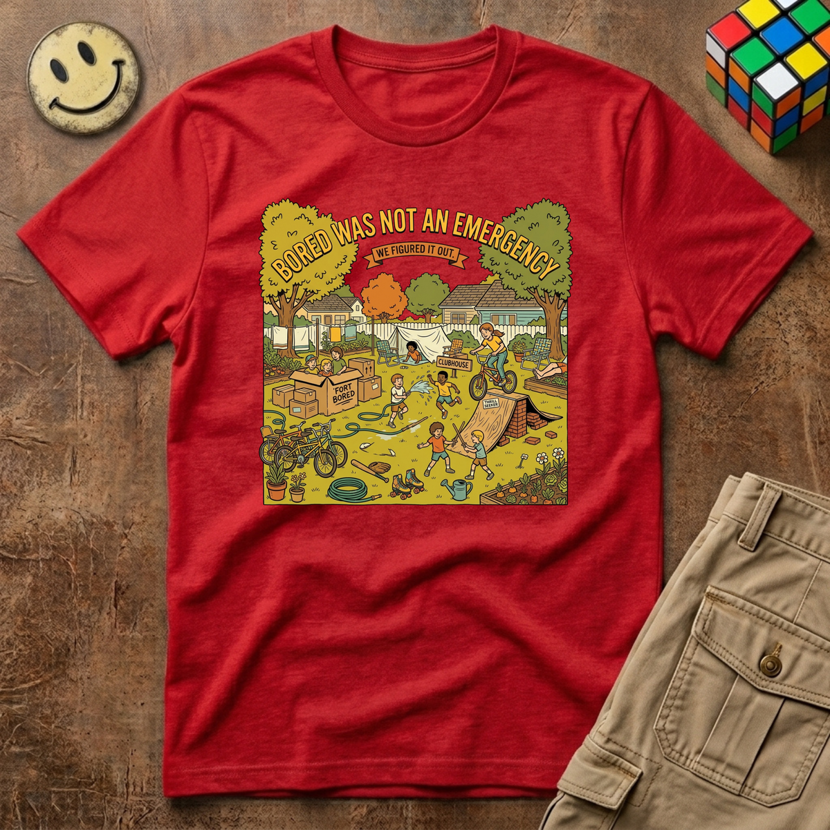 Bored Was Not An Emergency Backyard T-Shirt