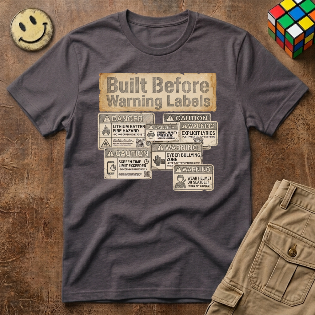 Built Before Warning Labels T-Shirt
