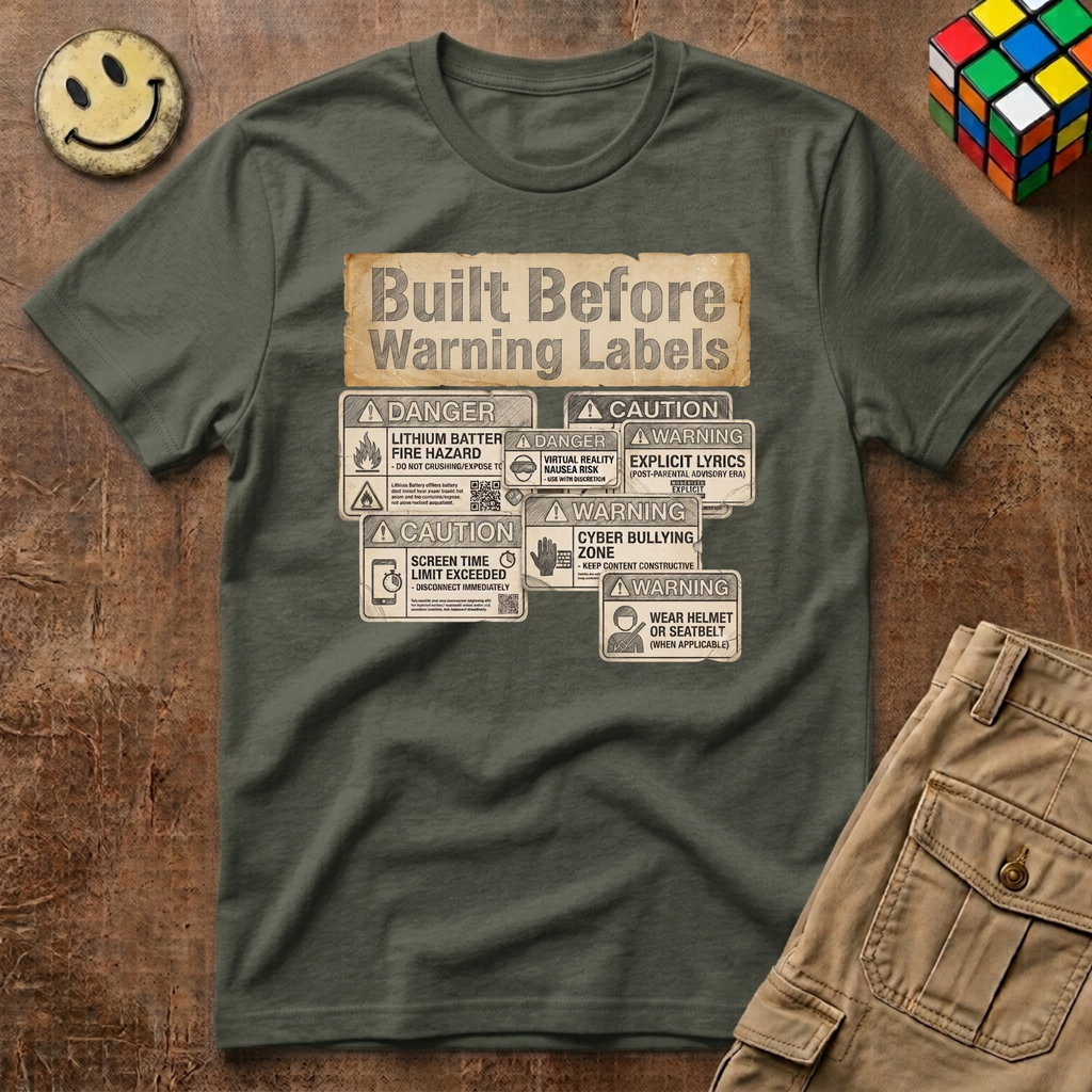 Built Before Warning Labels T-Shirt