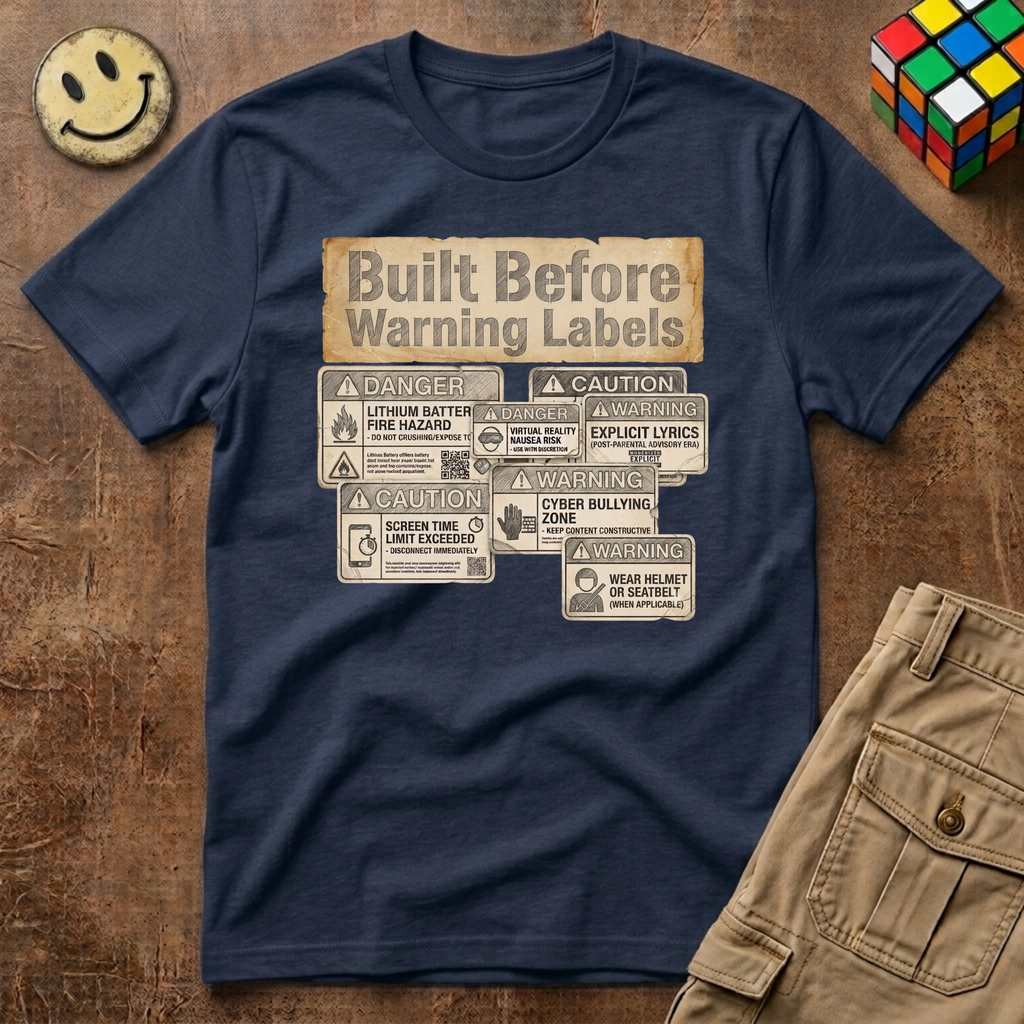 Built Before Warning Labels T-Shirt