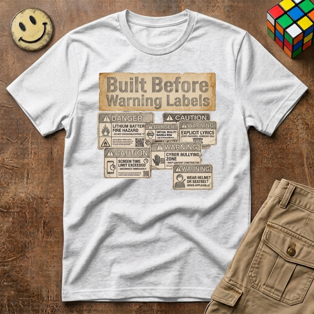 Built Before Warning Labels T-Shirt