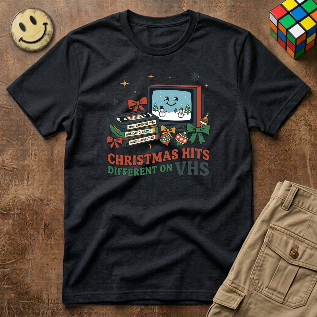 Christmas Hits Different On VHS T-Shirt