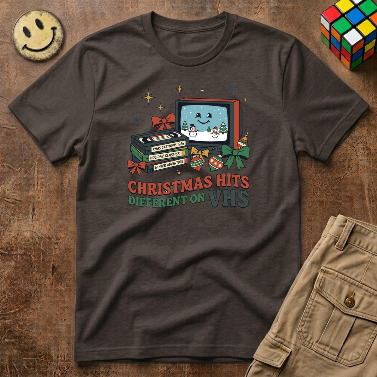 Christmas Hits Different On VHS T-Shirt