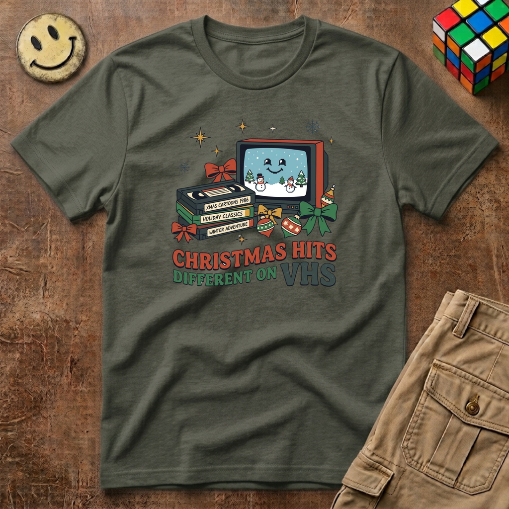 Christmas Hits Different On VHS T-Shirt