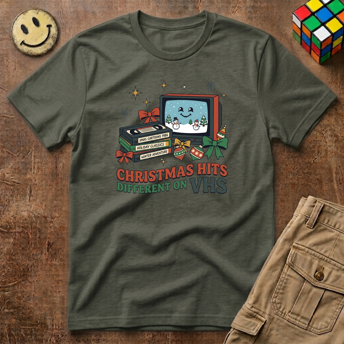Christmas Hits Different On VHS T-Shirt