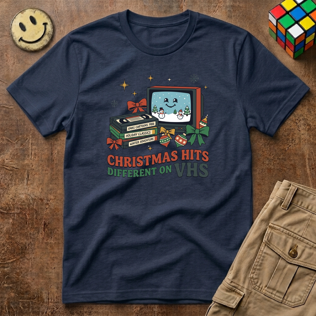 Christmas Hits Different On VHS T-Shirt