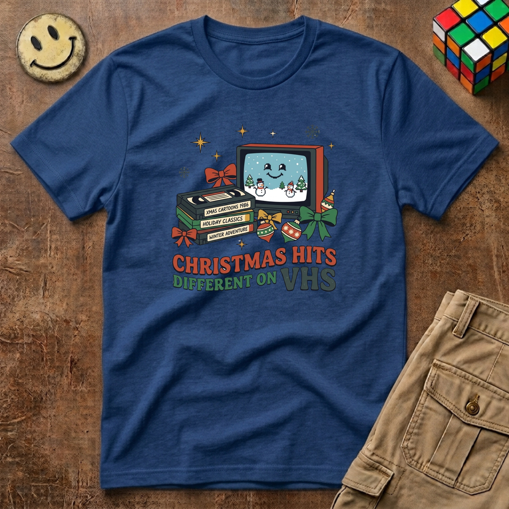Christmas Hits Different On VHS T-Shirt