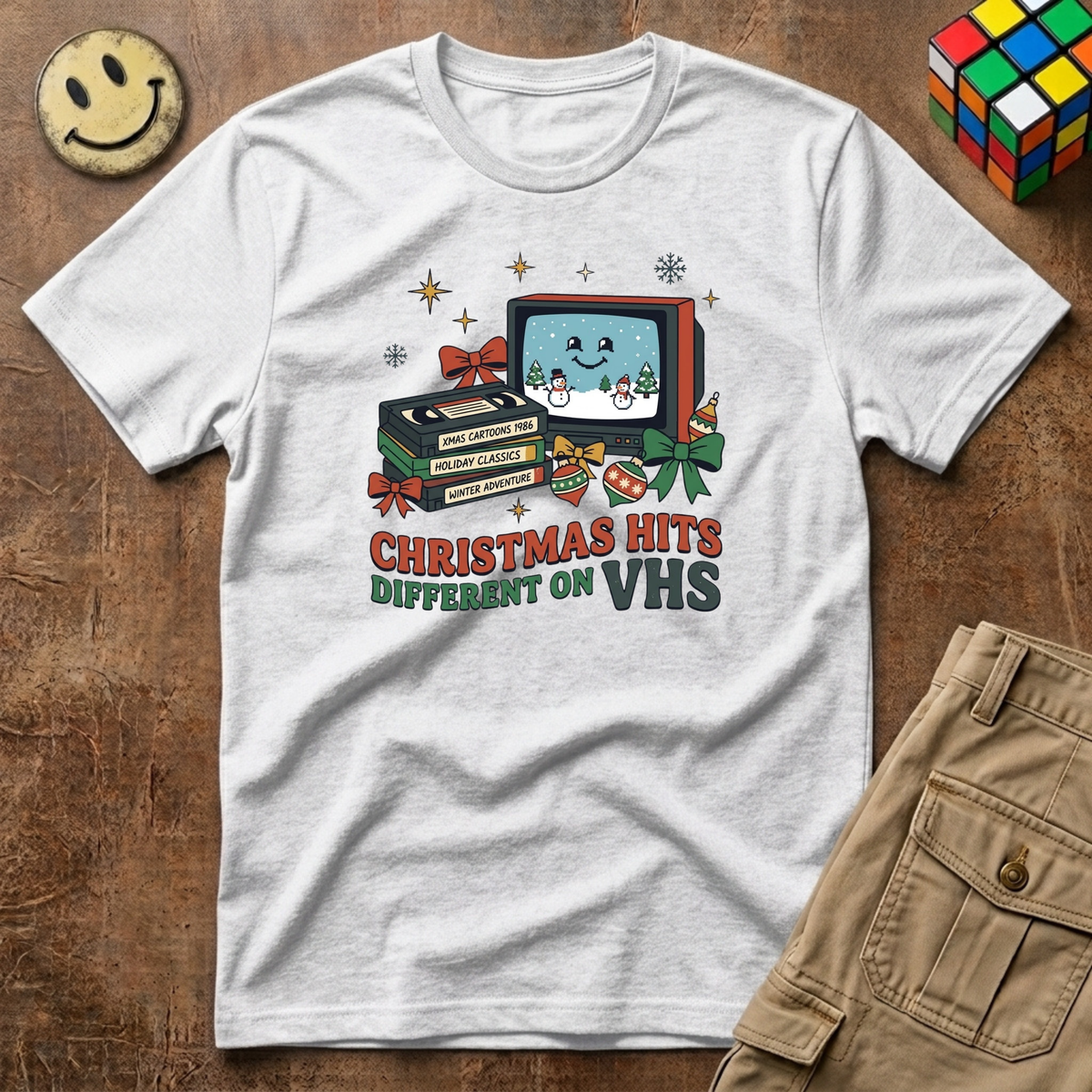 Christmas Hits Different On VHS T-Shirt