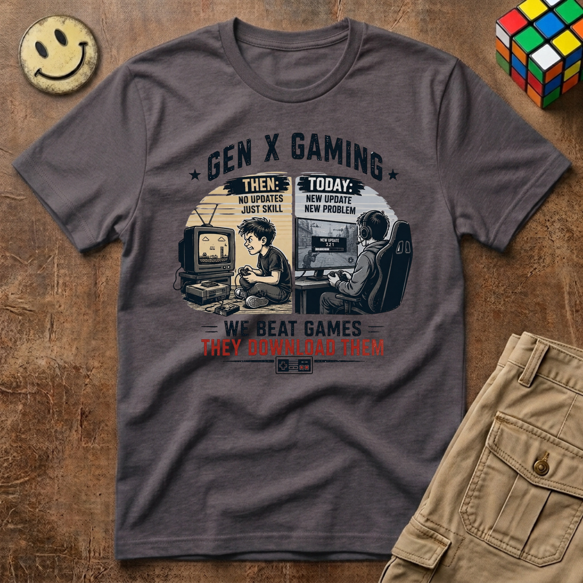 Gen X Gaming 2 Buttons T-Shirt