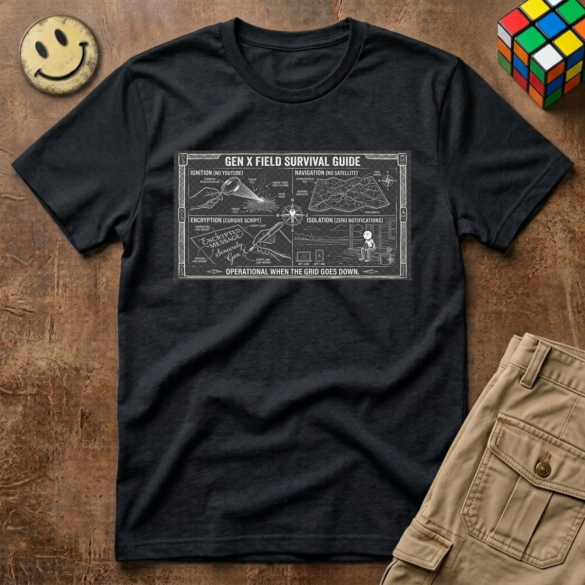 Gen X Field Survival Guide T-Shirt