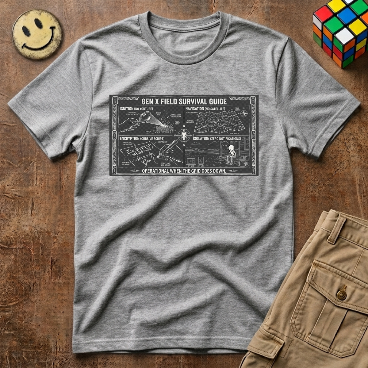 Gen X Field Survival Guide T-Shirt