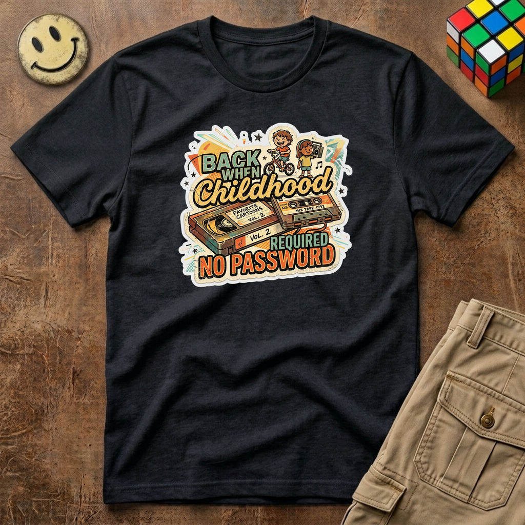 Back When Childhood Required No Password Digital T-Shirt
