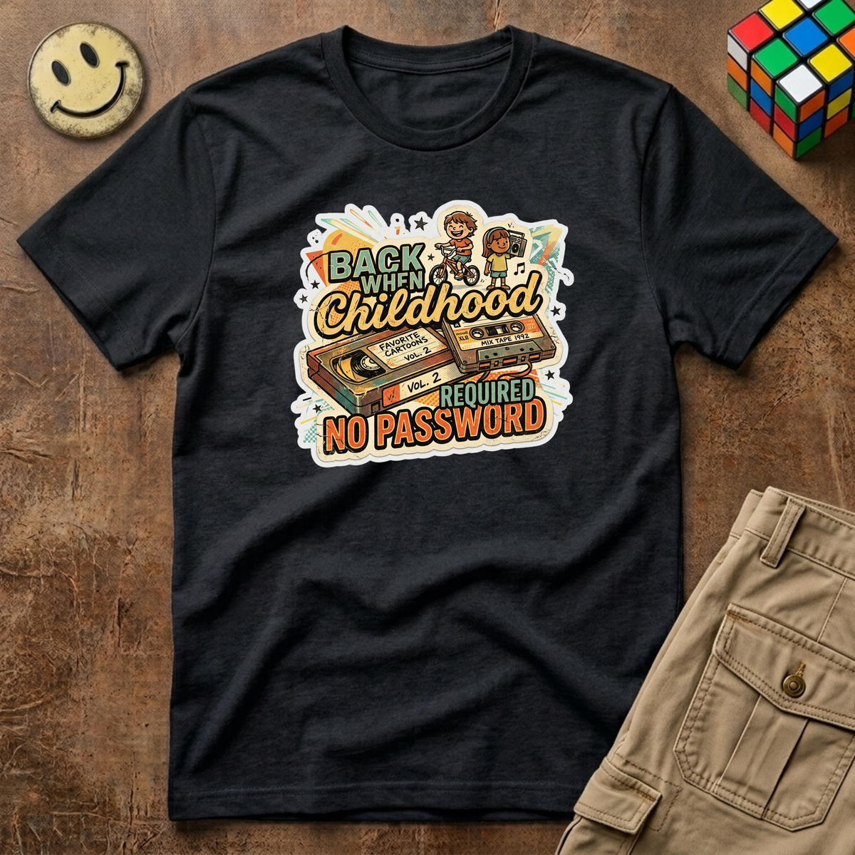 Back When Childhood Required No Password Digital T-Shirt