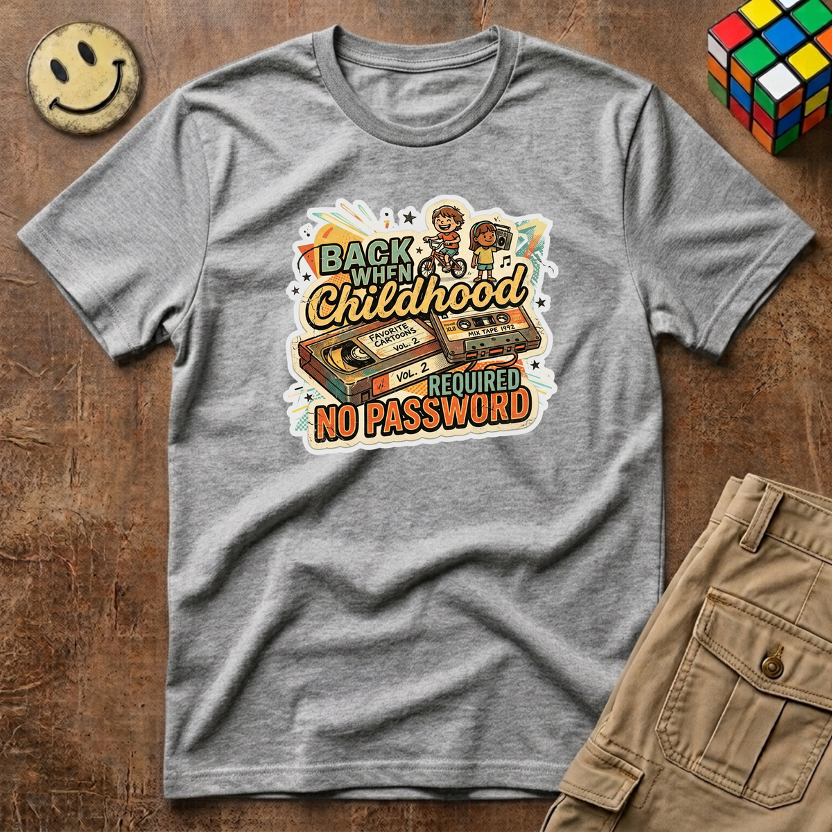 Back When Childhood Required No Password Digital T-Shirt