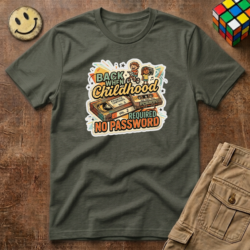 Back When Childhood Required No Password Digital T-Shirt